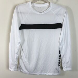 Nike Dri-Fit Lightweight Long Sleeve Compression Shirt Youth Size L White